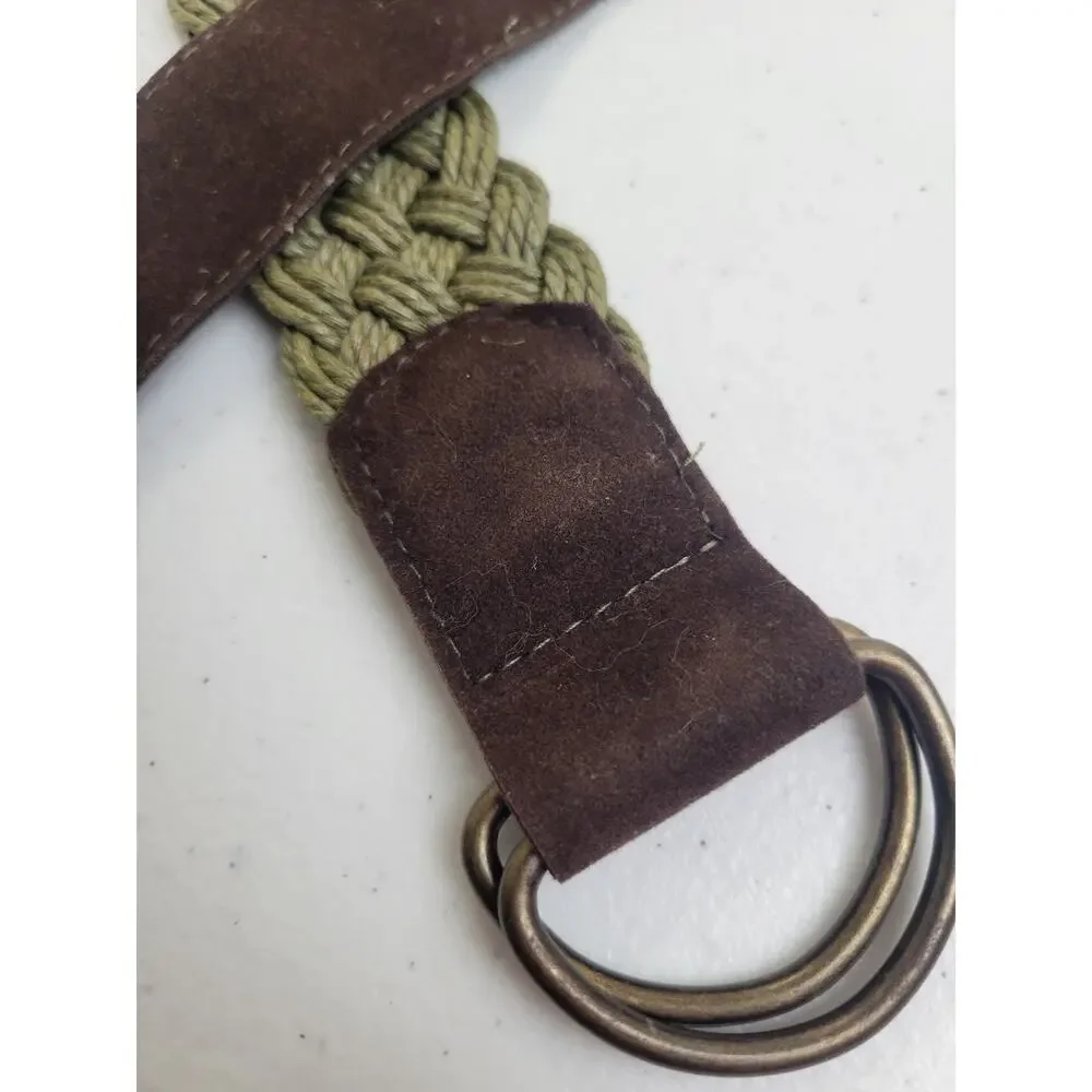 Macrame Green Minimalist Bohemian Hippie Festival‎ Braided Belt Women's Size 44